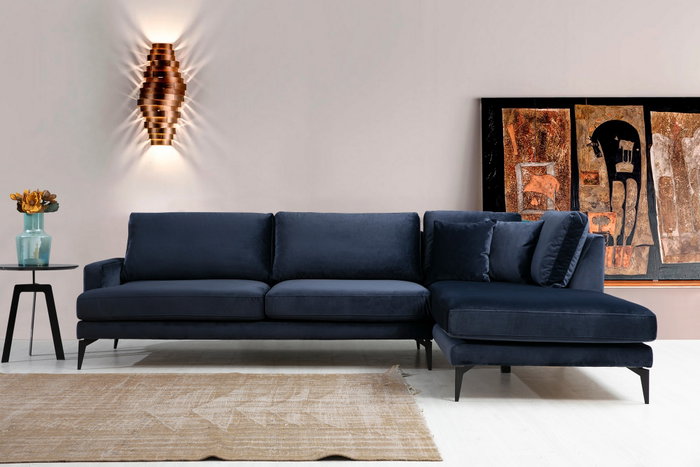 Atelier Del Sofa Papira Corner Right (L3+Chl) Azul marino Atelier Del Sofa Papira Corner Right (L3+Chl) Azul marino